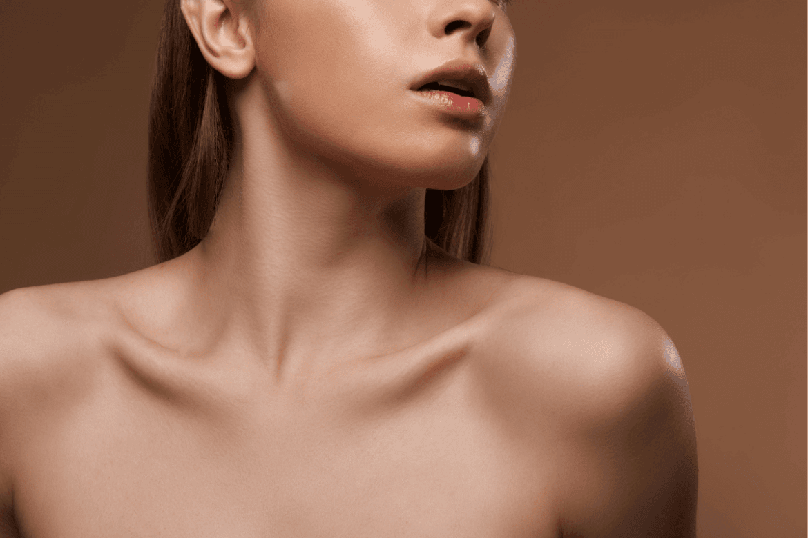 woman with soft, healthy and glowing skin