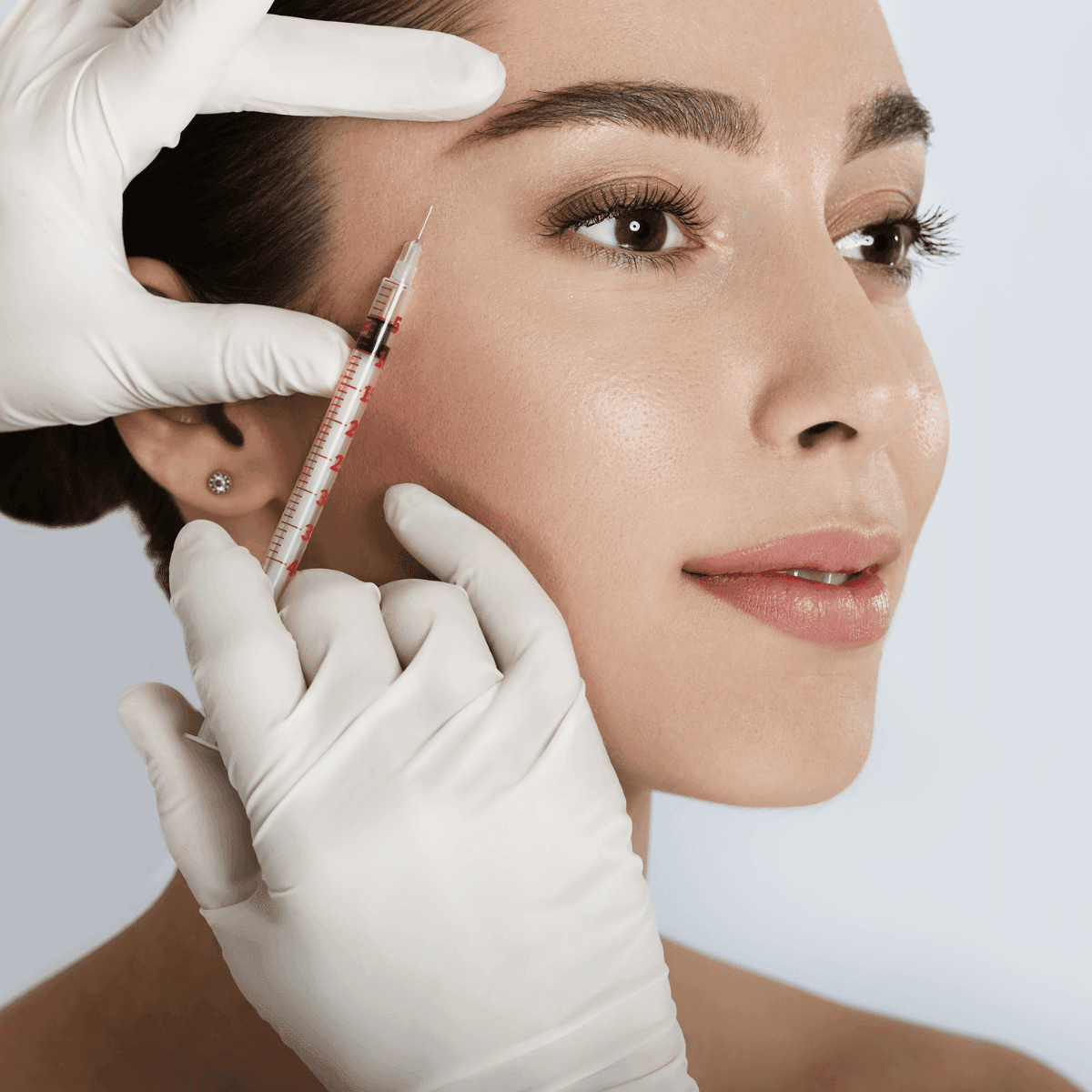 woman receiving mesotherapy treatment for eye rejuvenation