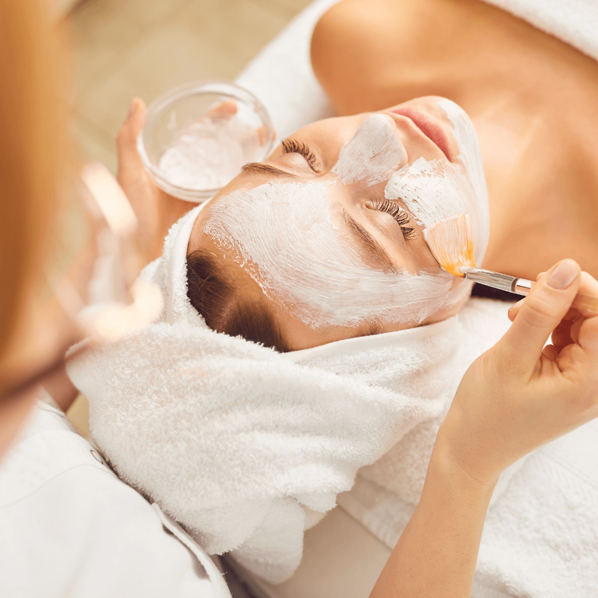 woman at a peeling procedure 