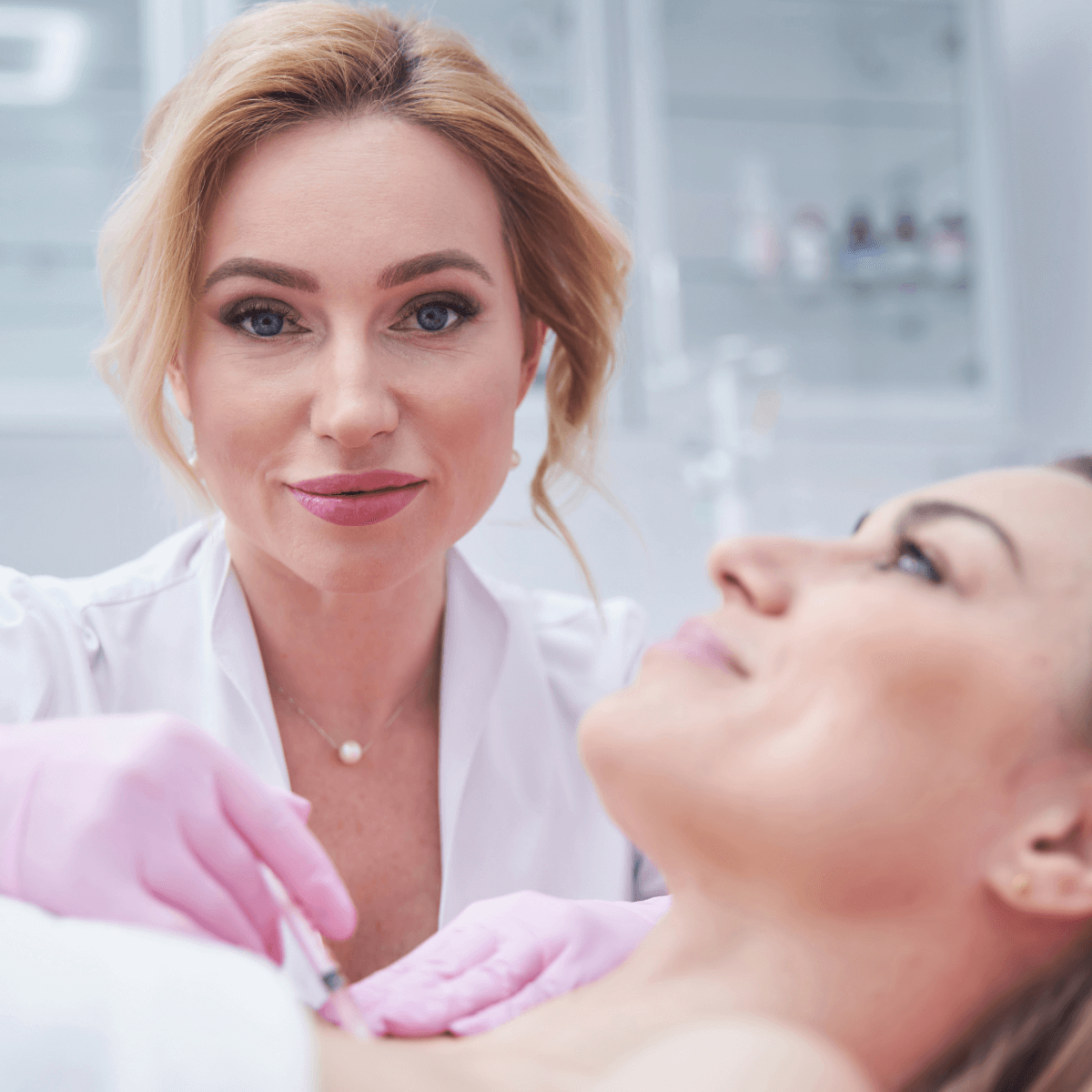 dermatologist with her patient