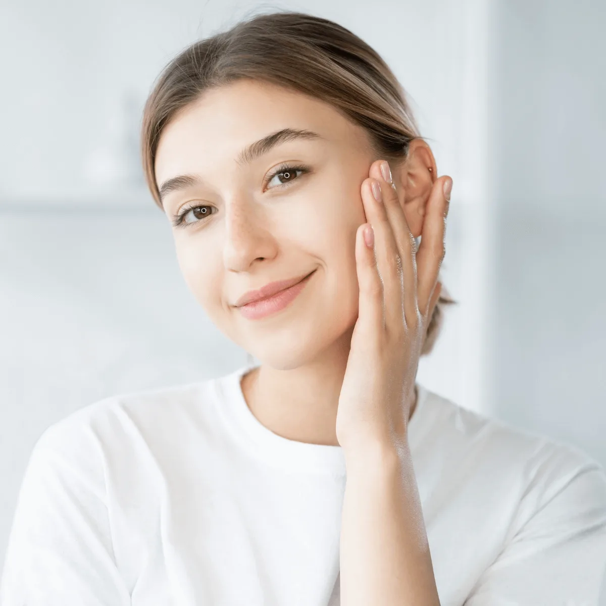woman with glowing skin
