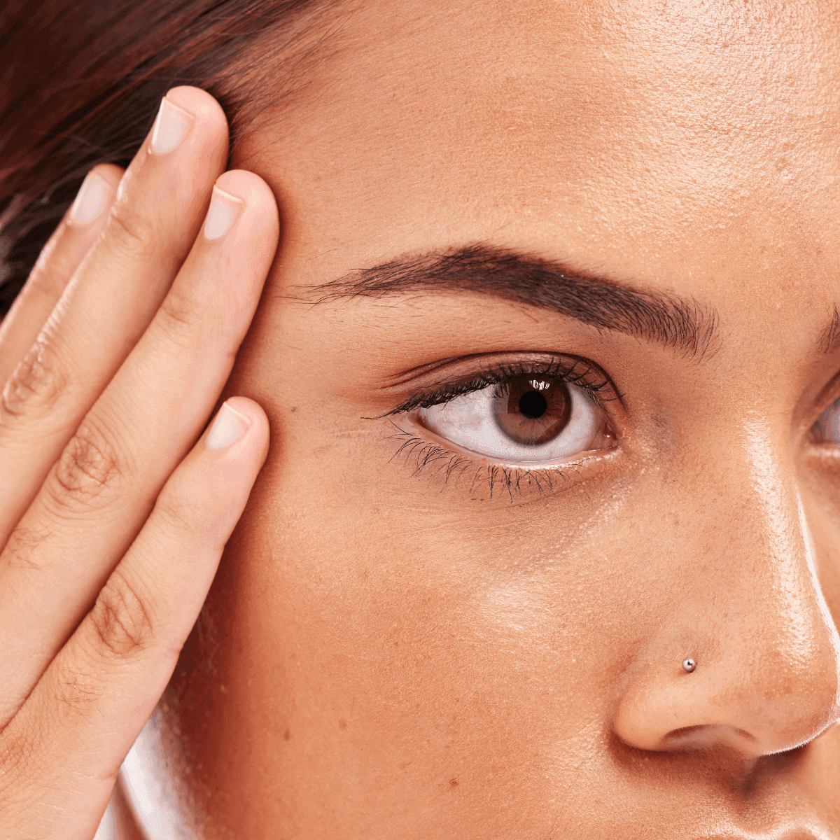 woman after an eyebrow lift procedure