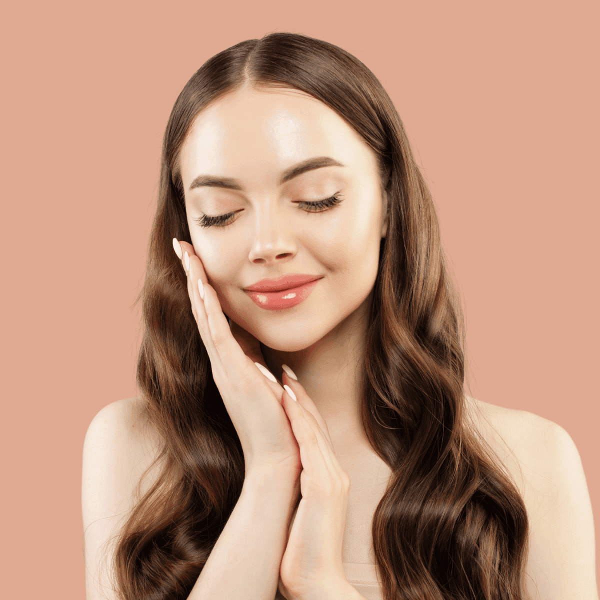 woman with glowing youthful skin after meso fillers injection