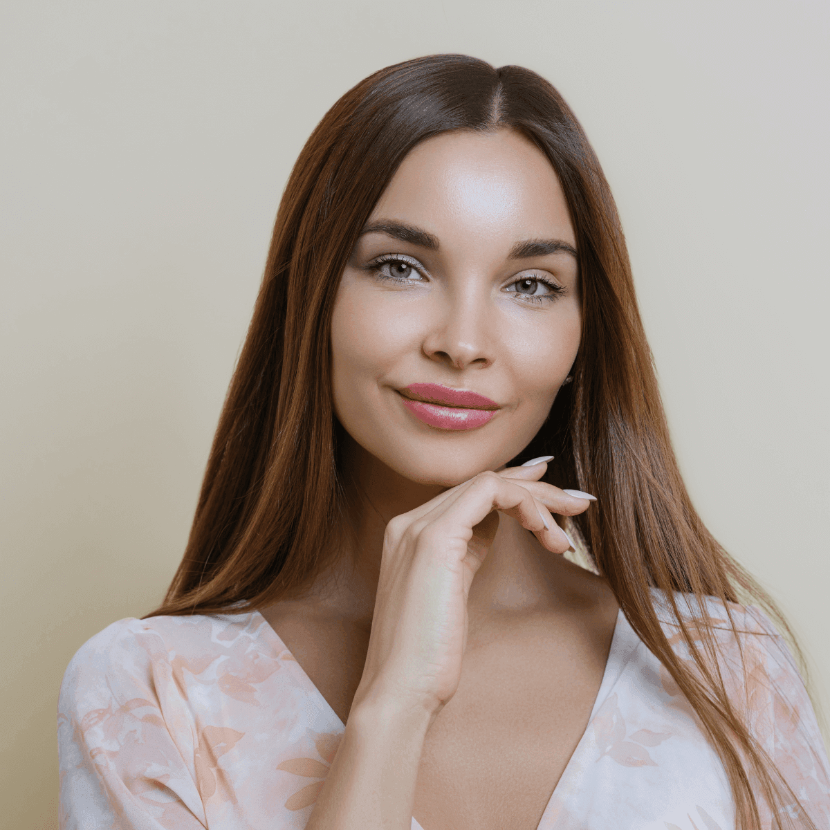 woman with perfect jawline