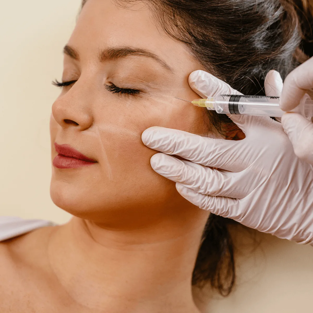 woman getting a Botox injection
