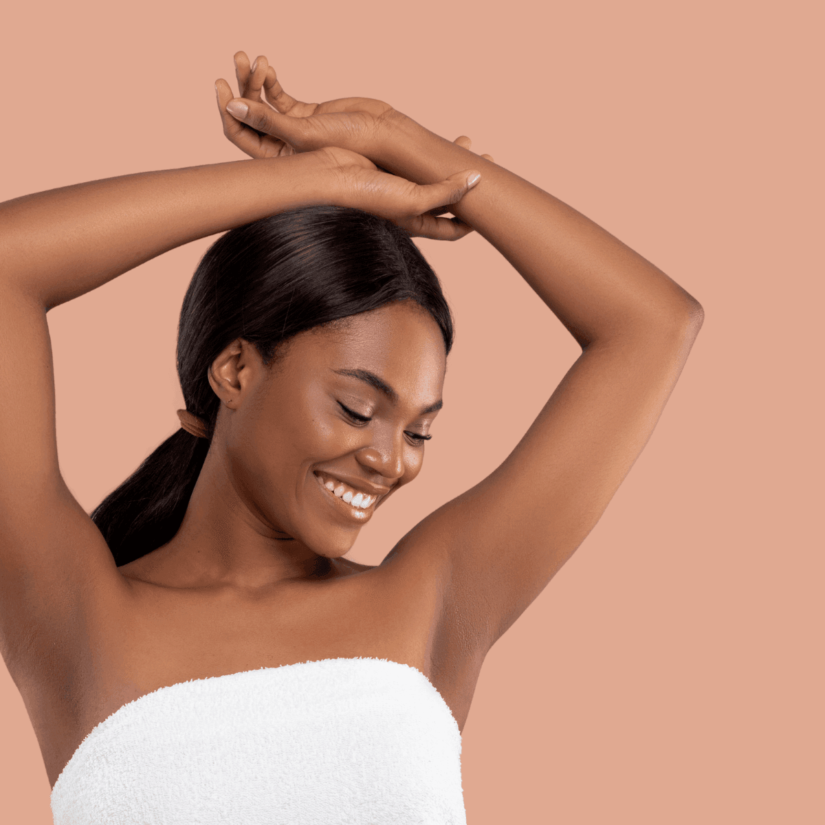 woman with dark smooth skin