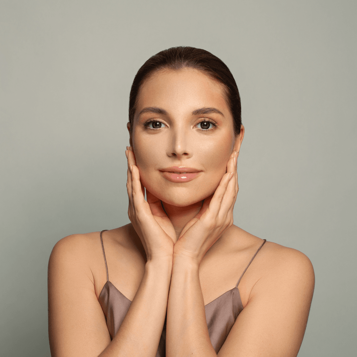 woman with glowing and healthy skin