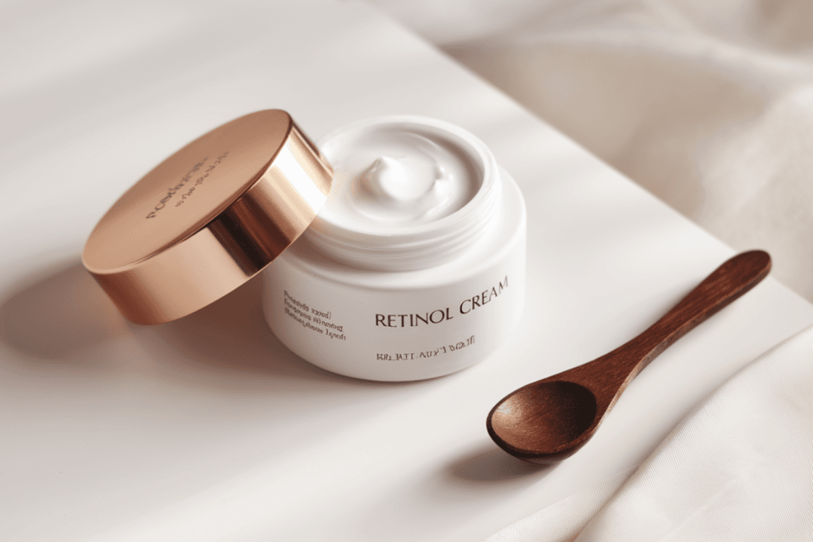 white cream with retinol